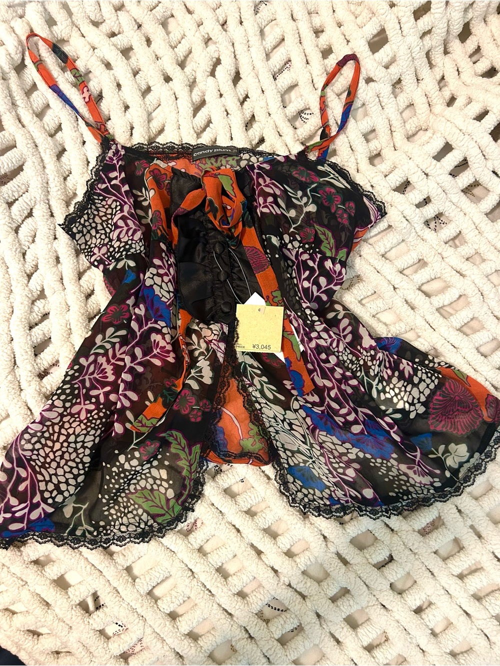 Harajuku Sheer Lace Cami From Japan NWT